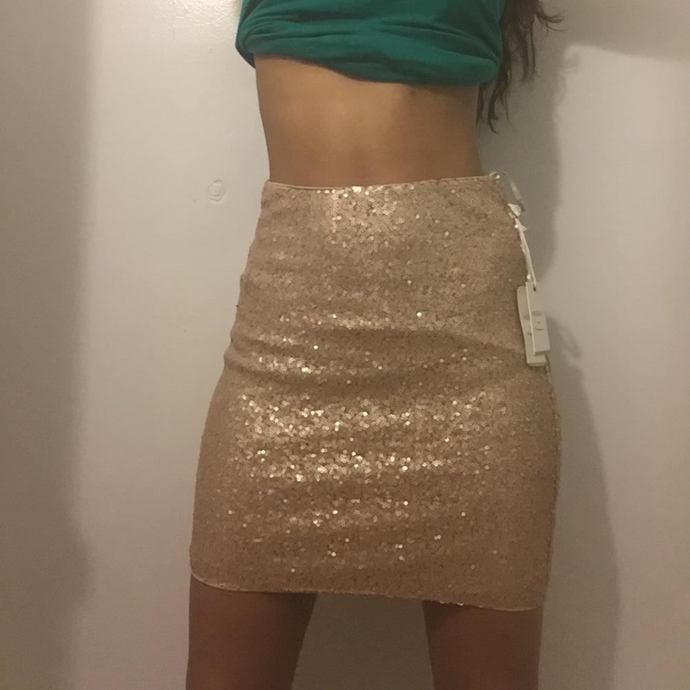 Short Rose Gold Skirt